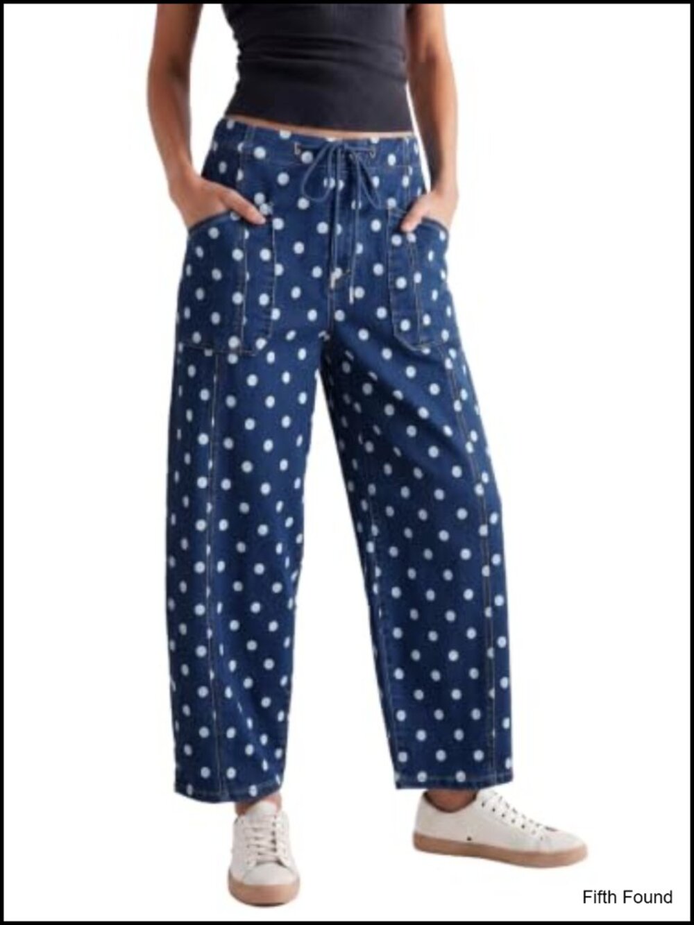 Women's Mid Rise Barrel Jeans Loose Fit Wide Leg Denim Pants with Pockets